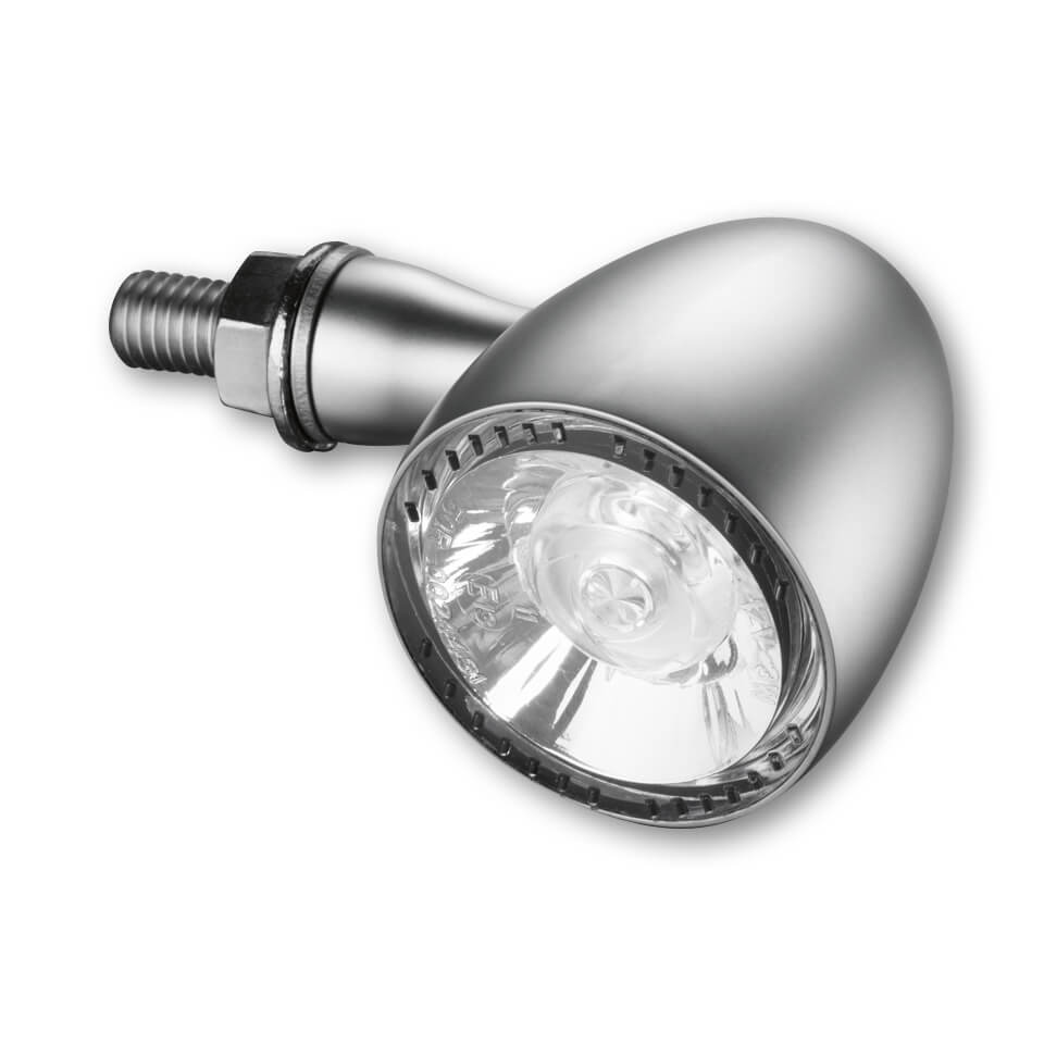 Kellermann Indicator / Position light GELB Bullet 1000 PL matt chrome, silver for Men, silver for Men
