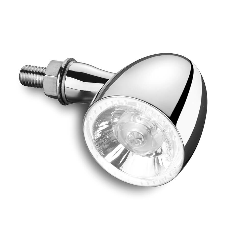 Kellermann LED-Blinker- / Positionsleuchte Bullet 1000 PL white, chrom-glänzend, klares Glas, silber für Männer, silber