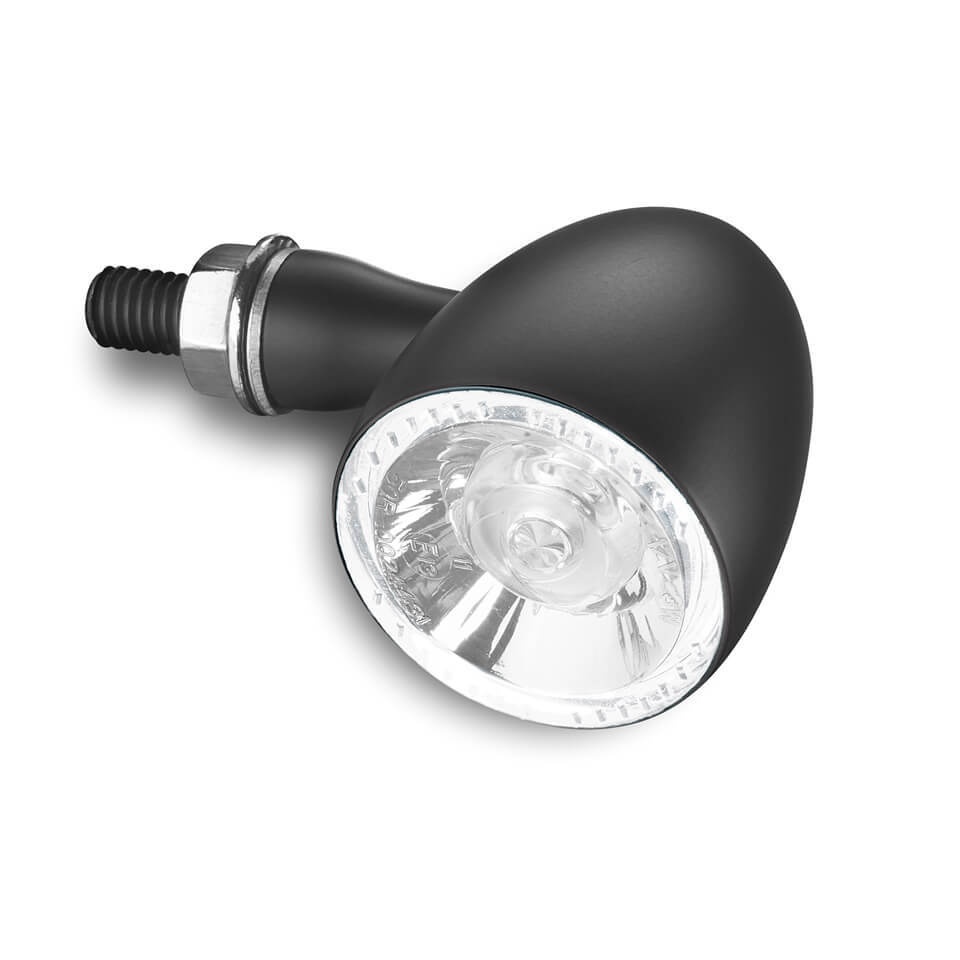 Indicador LED Kellermann / luz de posición Bullet 1000 PL blanco, negro, vidrio transparente