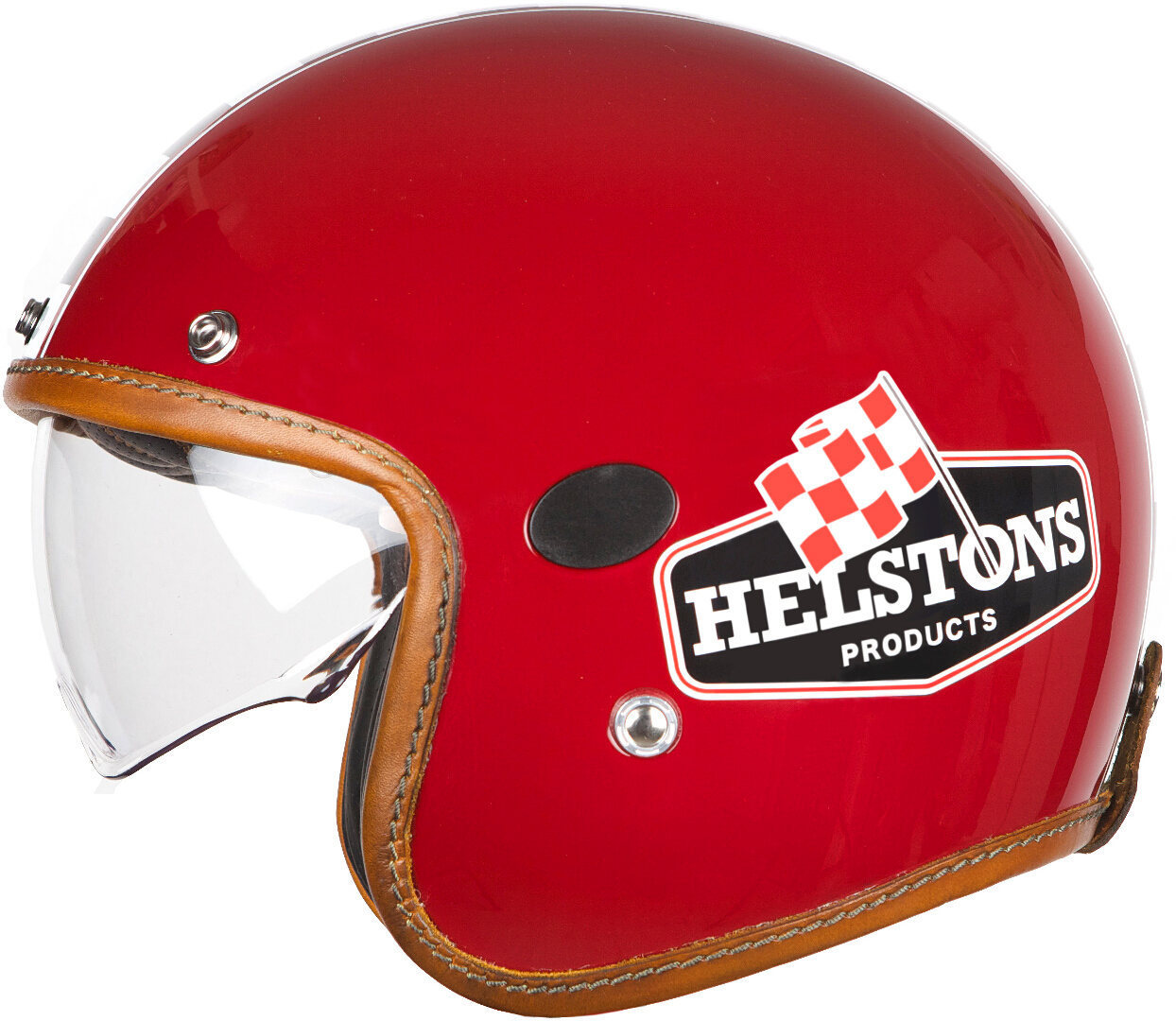 Image of Helstons Flag Carbon Casco a getto, rosso, dimensione L