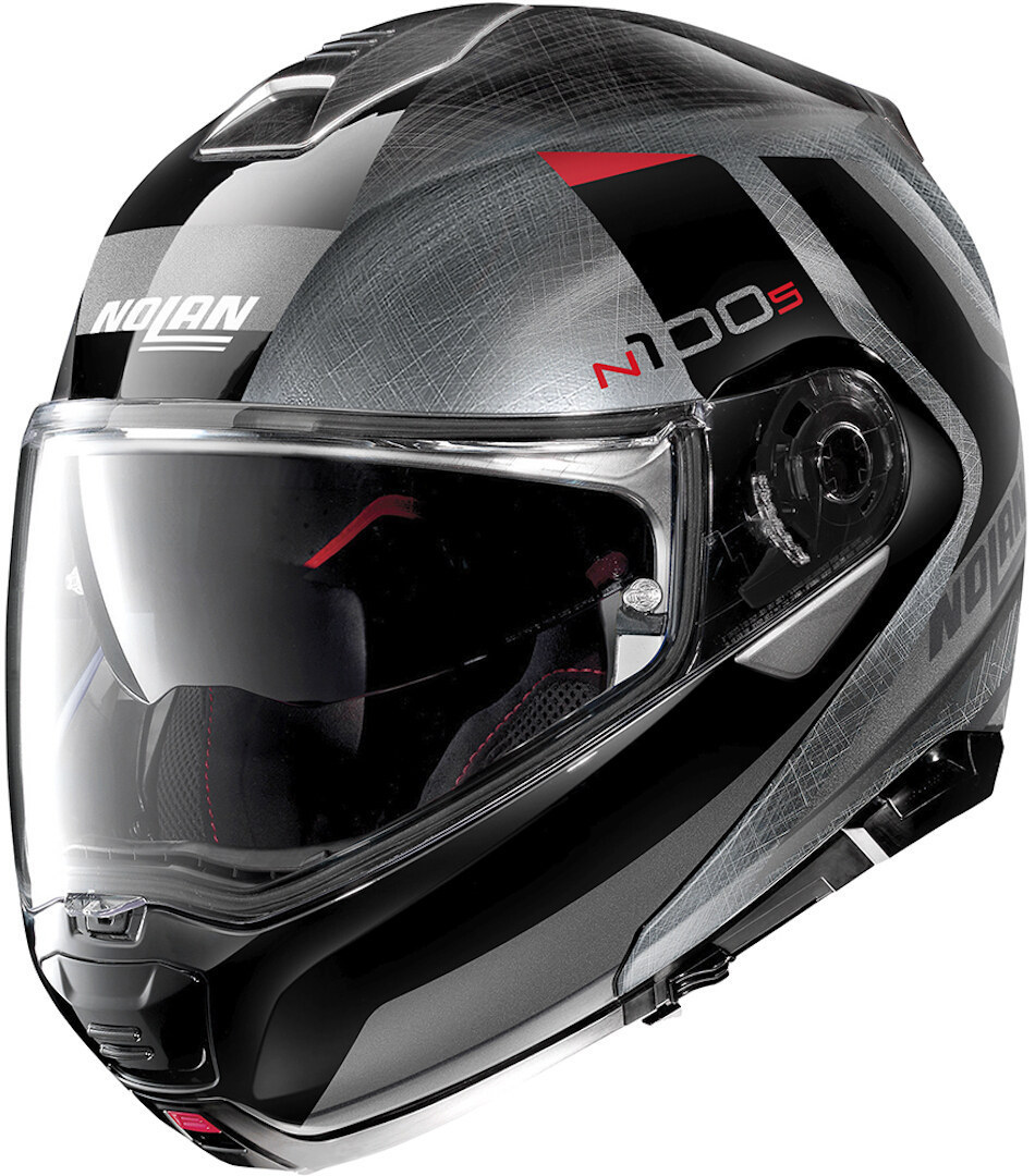 Casco Modulare NOLAN N100-5 HILLTOP N-COM, Taglia M, Doppia Omologazione P/J, Visiera VPS, Predisposto Per N-Com