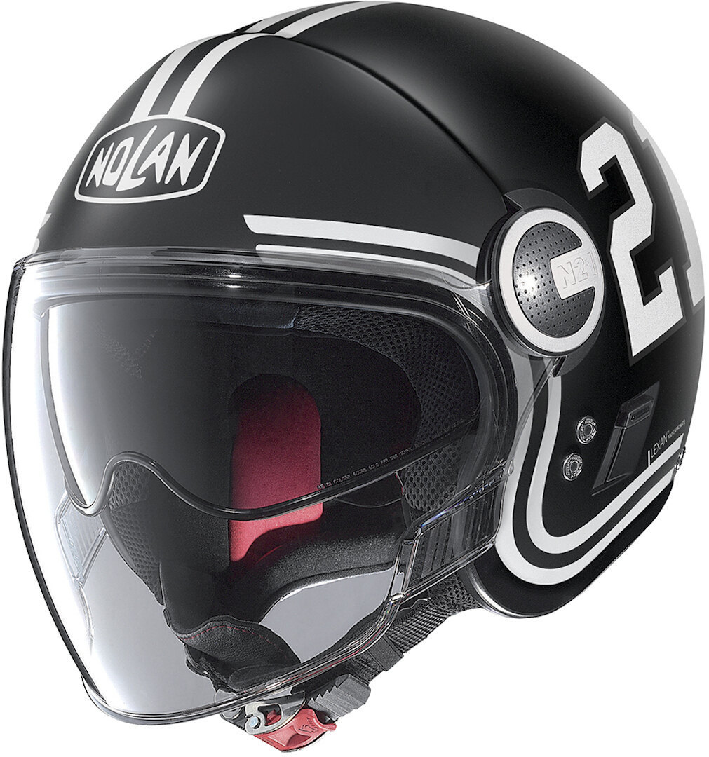 Nolan N21 Visor Quarterback Jet Helmet, black-white, Size S, black-white, Size S