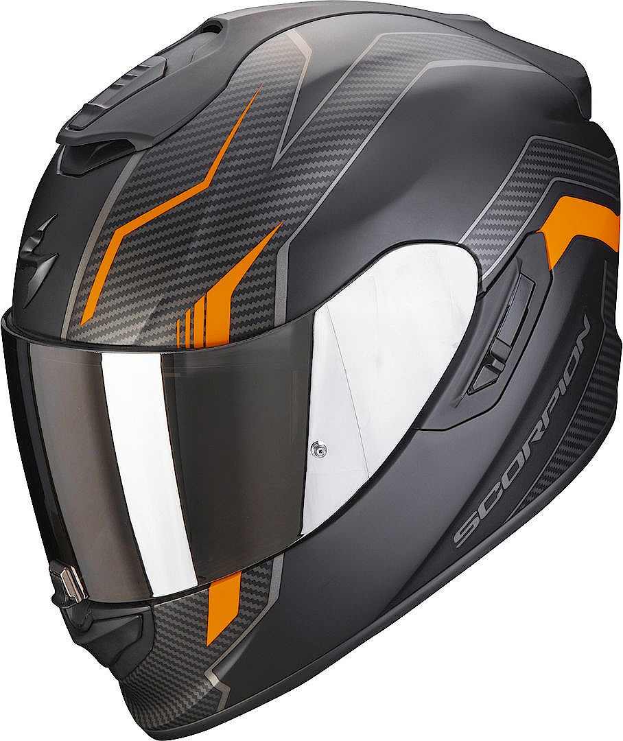 Scorpion EXO-1400 Air Fortuna Helmet, black-orange, Size XS, black-orange, Size XS