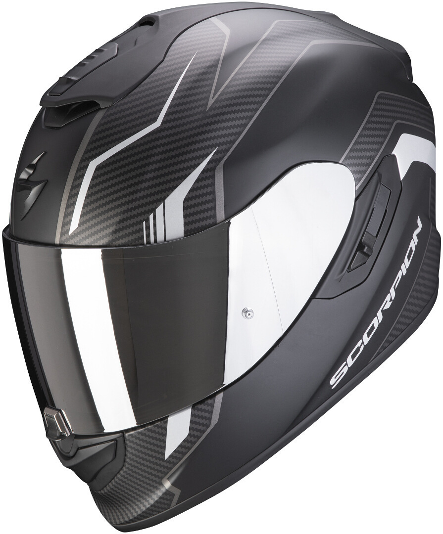 Scorpion EXO-1400 Air Fortuna Helmet, black-silver, Size M, black-silver, Size M
