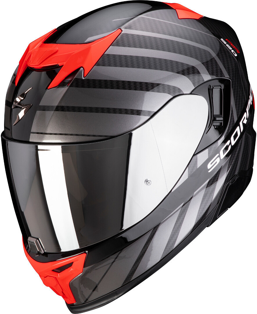 Scorpion EXO-520 Air Shade Helmet, black-red, Size S, black-red, Size S