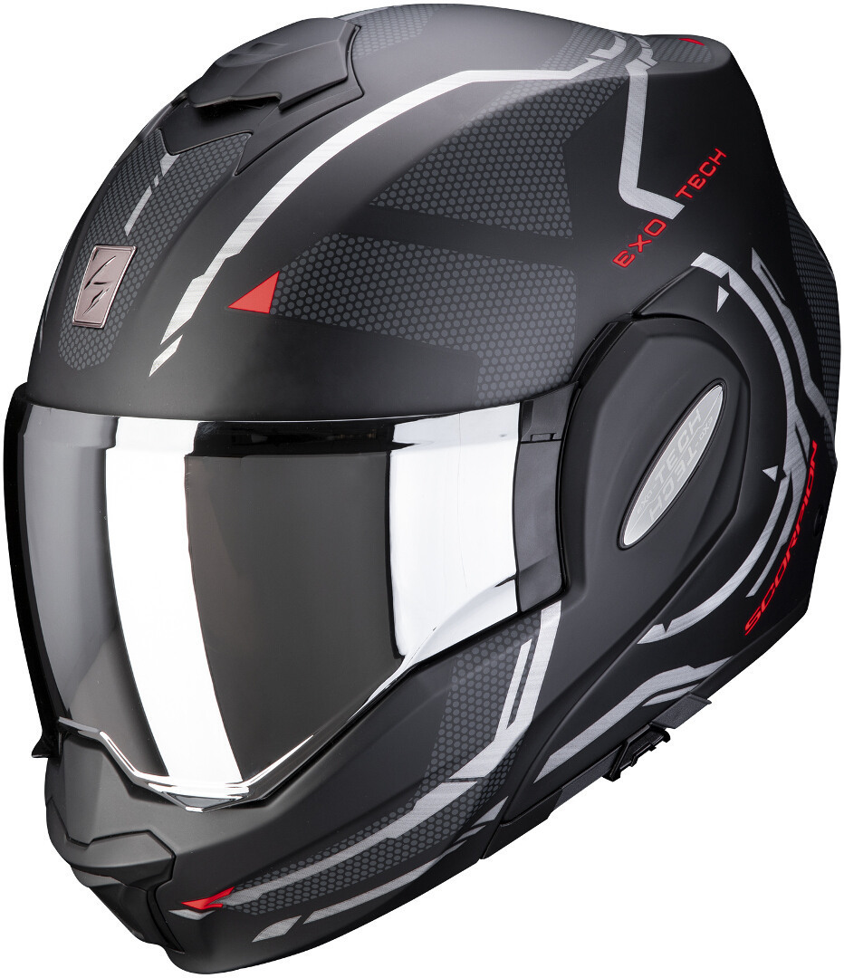 Scorpion EXO-Tech Square Helmet, black-red, Size XS 54 55, black-red, Size XS 54 55