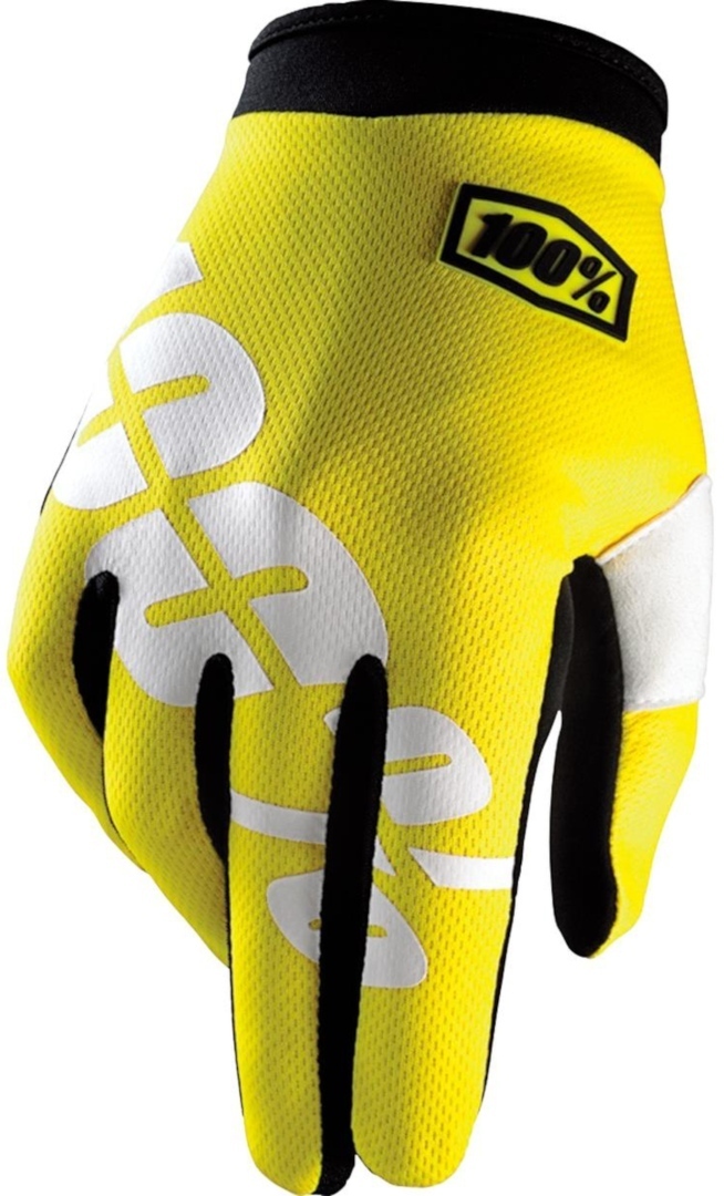 Image of 100% iTrack Guanti Motocross, bianco-giallo, dimensione S