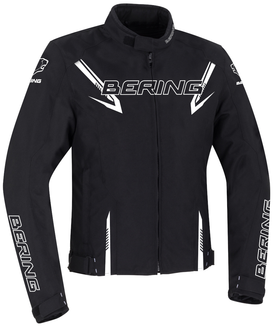 Bering Maceo Motorcycle Textile Jacket, black-white, Size L, black-white, Size L