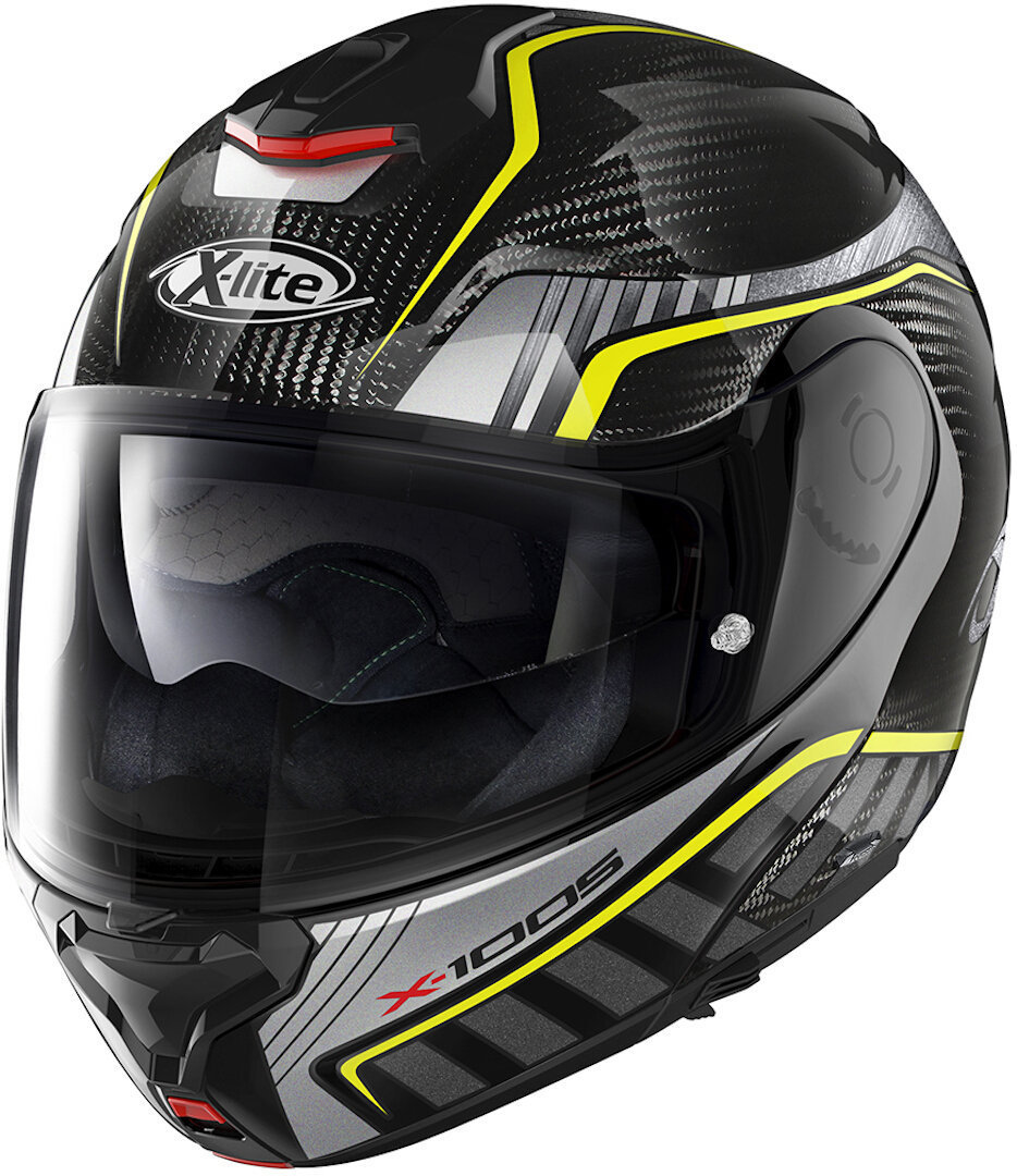 X-Lite X-1005 Ultra Carbon Cheyenne N-Com Helmet, black-yellow, Size S, black-yellow, Size S