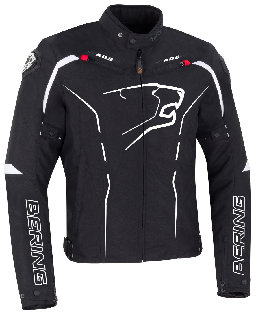 Bering Kaloway Motorcycle Textile Jacket, black-white, Size L, black-white, Size L