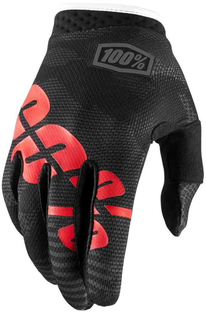 100% iTrack Black Camo Gants de motocross pour les jeunes