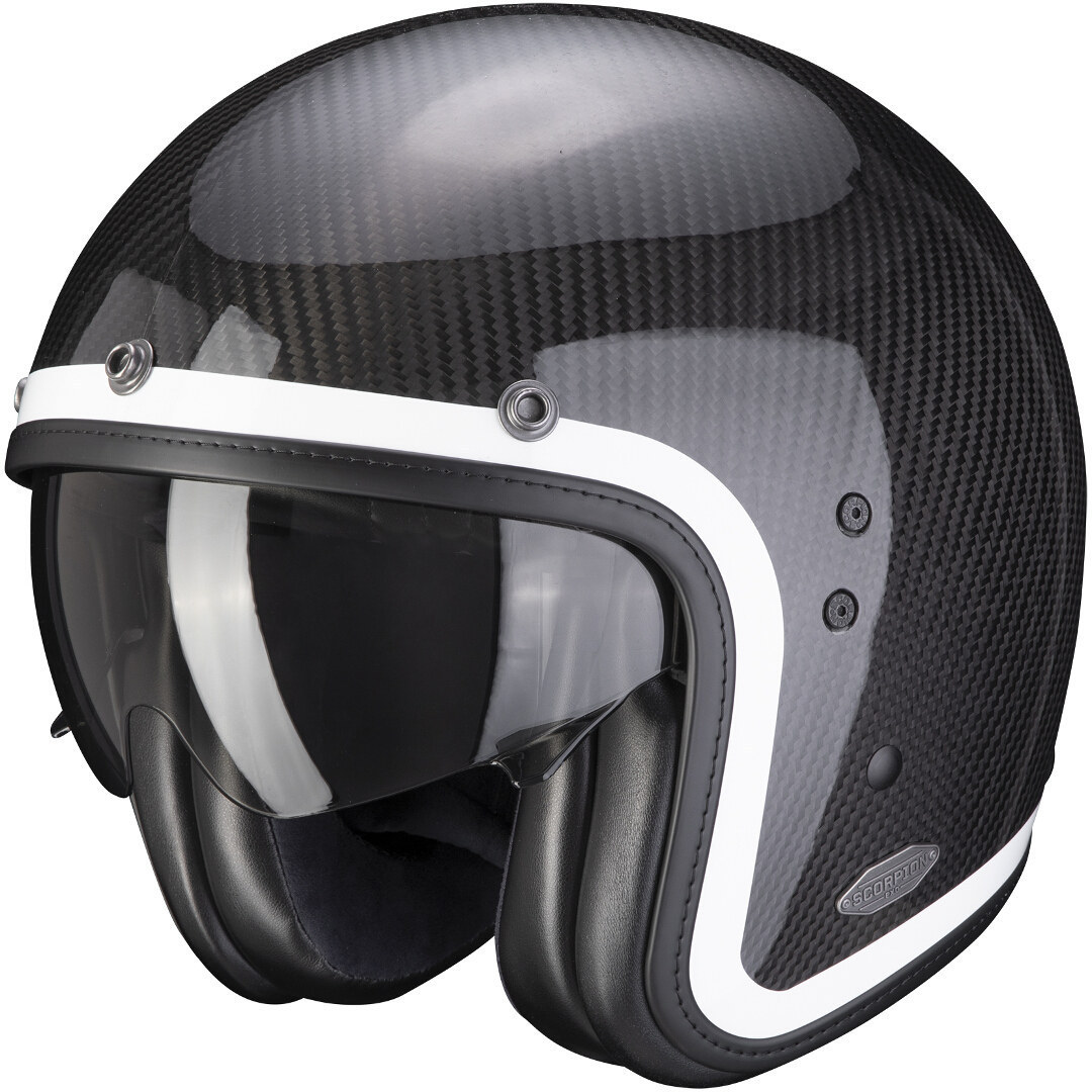 Scorpion Belfast Carbon Lofty Jet Helmet, white-carbon, Size XS, white-carbon, Size XS