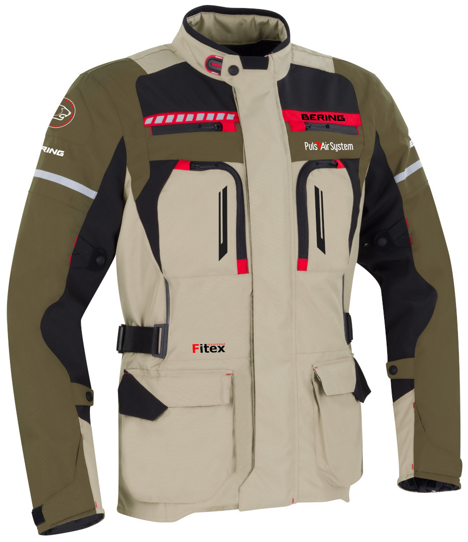 Bering Boston Motorcycle Softshell Jacket, multicolored, Size M, multicolored, Size M