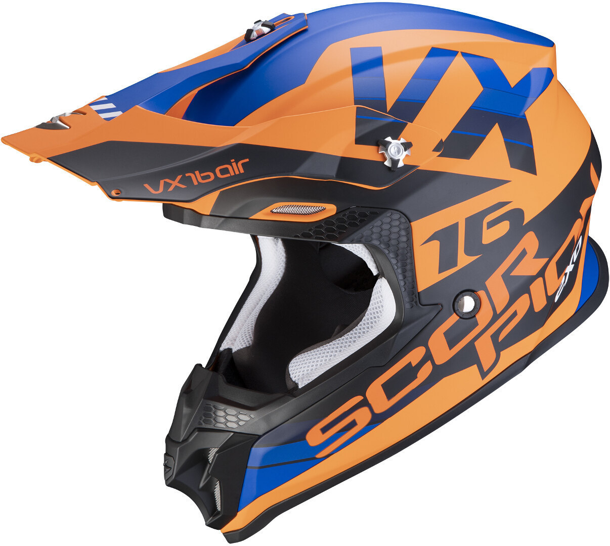 Scorpion VX-16 Air X-Turn Motocross Helmet, blue-orange, Size S, blue-orange, Size S