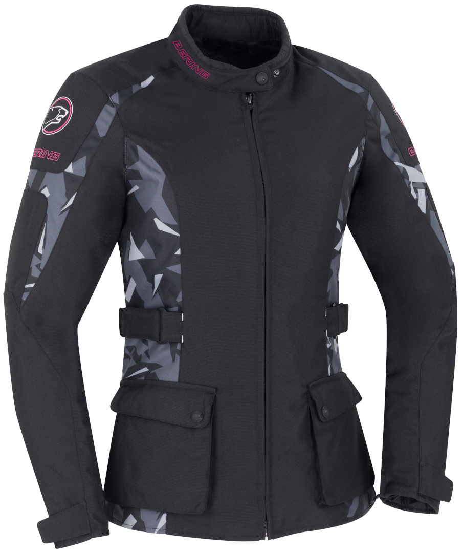 Bering April Ladies Motorcycle Textile Jacket, black-multicolored, Size 2XS 1 34 36 for Women, black-multicolored, Size 2XS 1 34 36 for Women