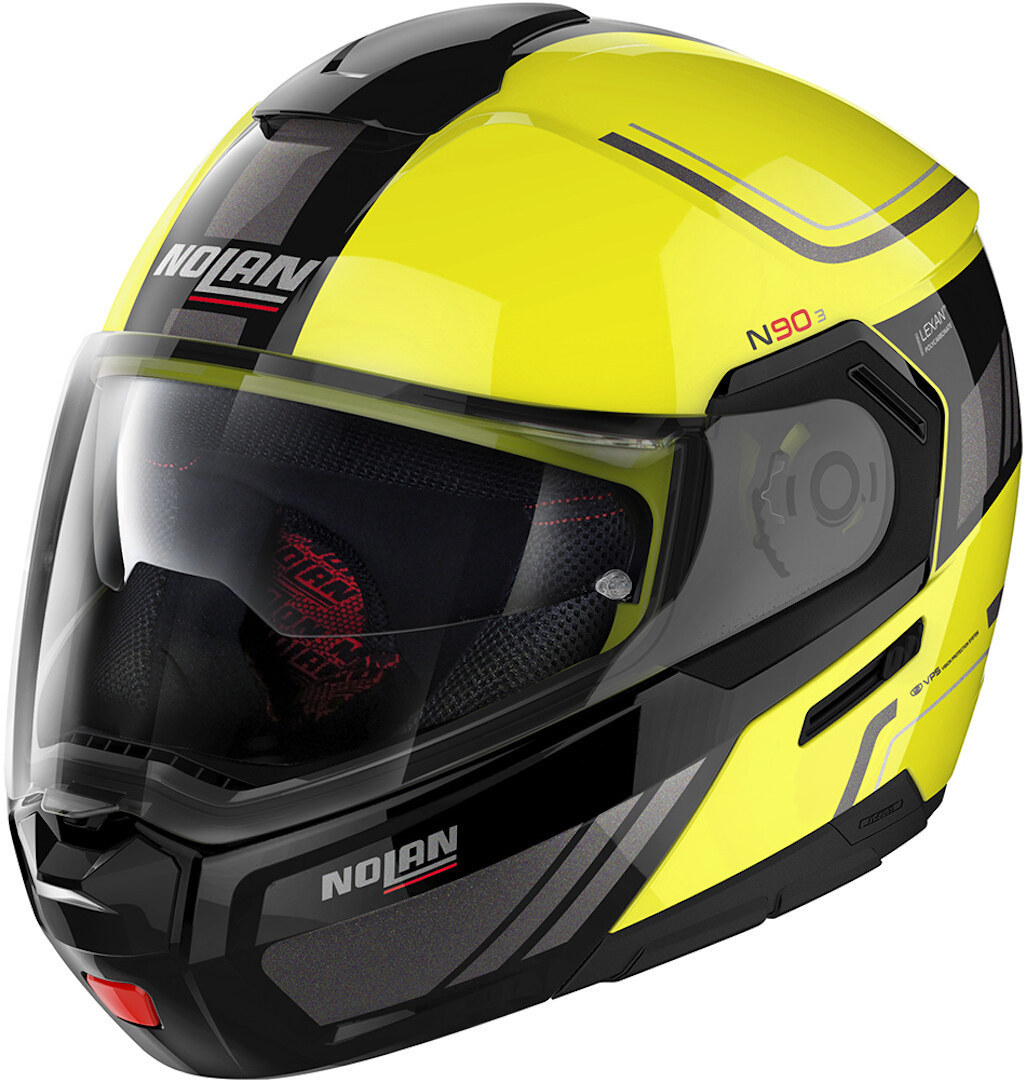 Image of Nolan N90-3 Voyager N-Com Casco, nero-giallo, dimensione M