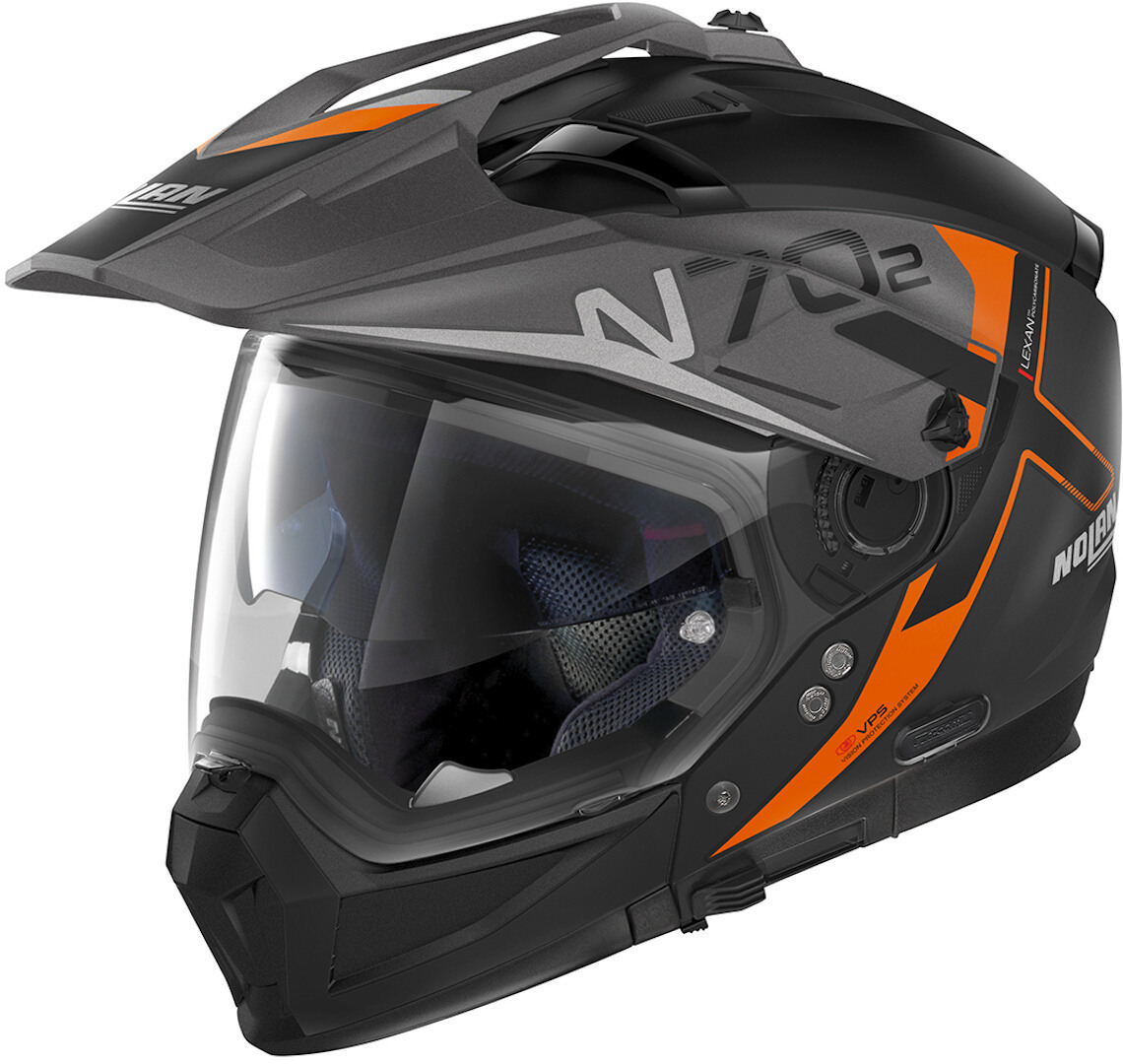 Nolan N70-2 X Bungee N-Com Helmet, black-orange, Size 2XS, black-orange, Size 2XS