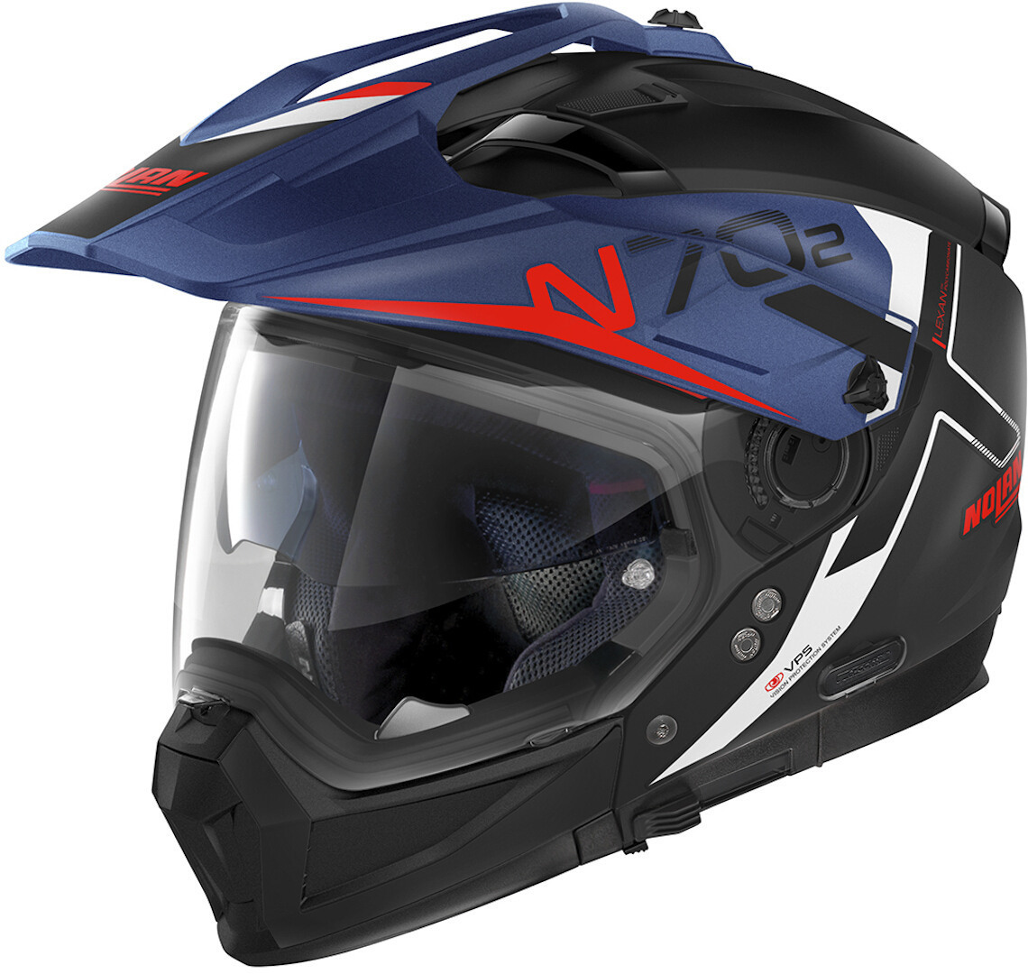 Nolan N70-2 X Bungee N-Com Helmet, black-blue, Size 2XS, black-blue, Size 2XS