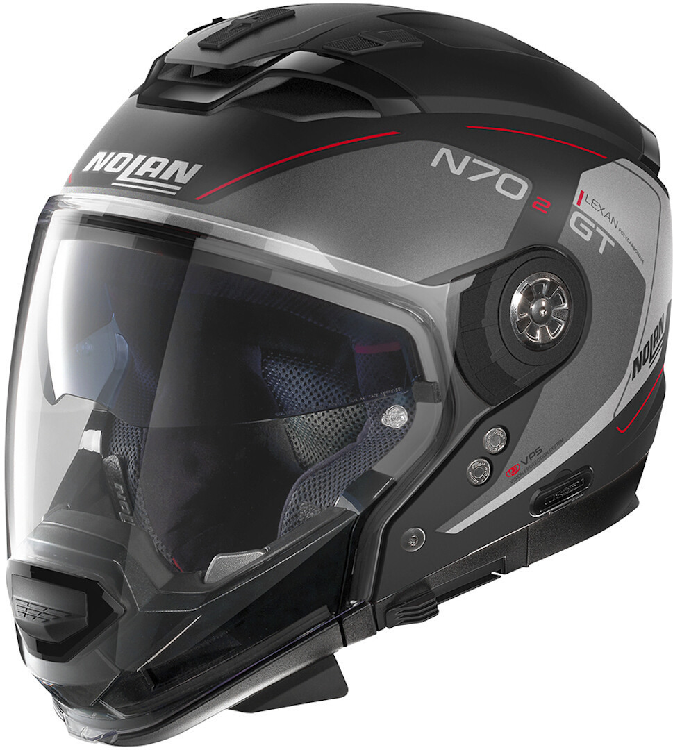 Image of Nolan N70-2 GT Lakota N-Com Casco, nero-rosso, dimensione S