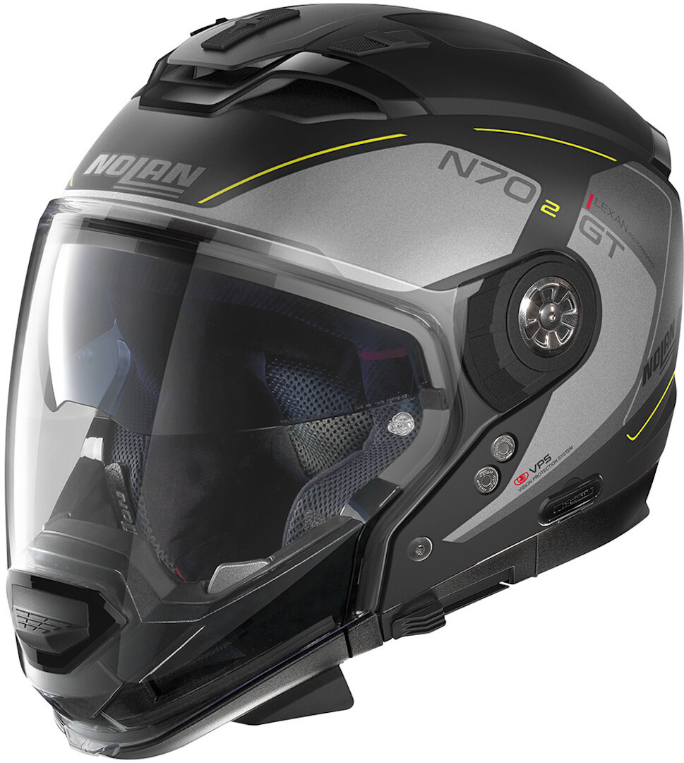 Image of Nolan N70-2 GT Lakota N-Com Casco, nero-giallo, dimensione S