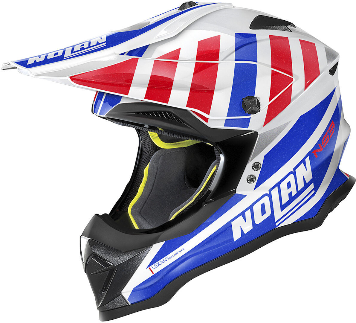 Nolan N53 Cliffjumper Motocross Helmet, white-red-blue, Size XS, white-red-blue, Size XS