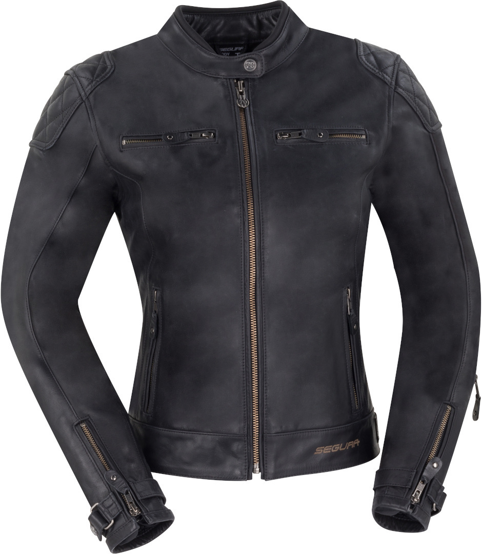 Segura Subotai Ladies Motorcycle Leather Jacket, black, Size L for Women, black, Size L for Women