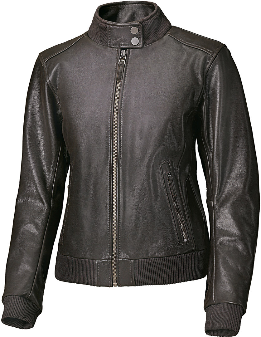 Held Barron Ladies Motorcycle Leather Jacket, brown, Size 34 for Women, brown, Size 34 for Women