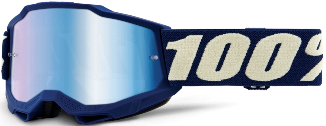 Image of 100% Accuri II Extra Deepmarine Occhiali giovani di Motocross, bianco-blu