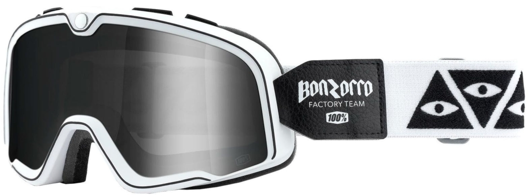 100% Barstow Bonzorro Motocross Brille, schwarz-weiss, schwarz-weiss