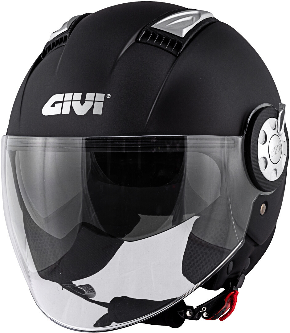 GIVI 11.1 Air Jet-R Solid Color Jet Helm, zwart, afmeting XS