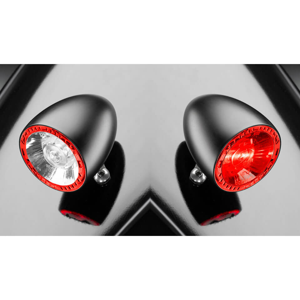 Kellermann Rear Brake Light Unit Bullet 1000 RB, black, clear glass for Men, black for Men