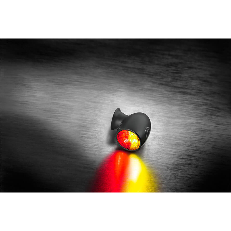 Kellermann Atto DF, taka-/jarruvalon merkkivalo, musta, kirkas lasi, yksiosainen