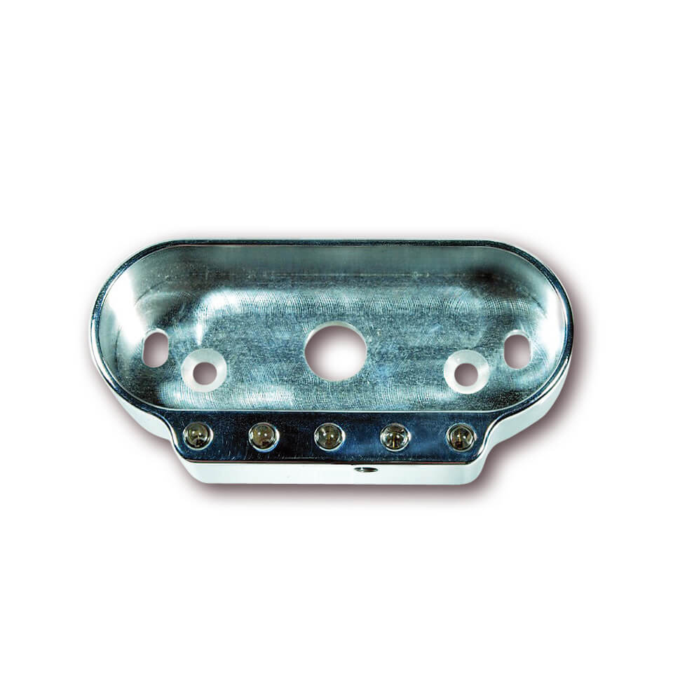 motogadget msm combi frame with pilot lights, silver, silver