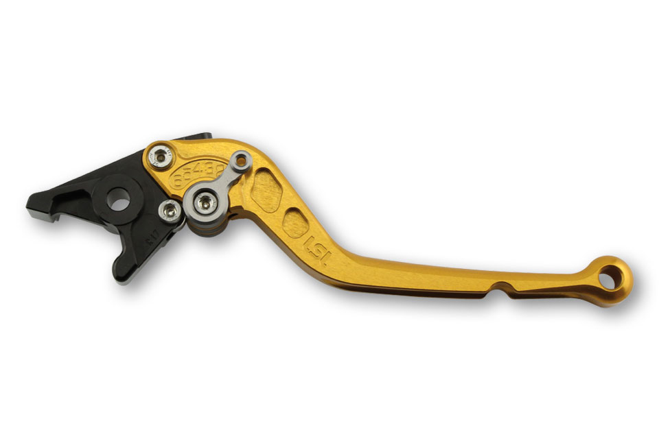 LSL Clutch lever Classic L08, gold/anthracite, long, black-grey, black-grey