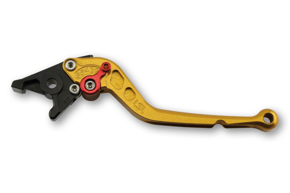 LSL Clutch lever Classic L05, gold/red, long, red