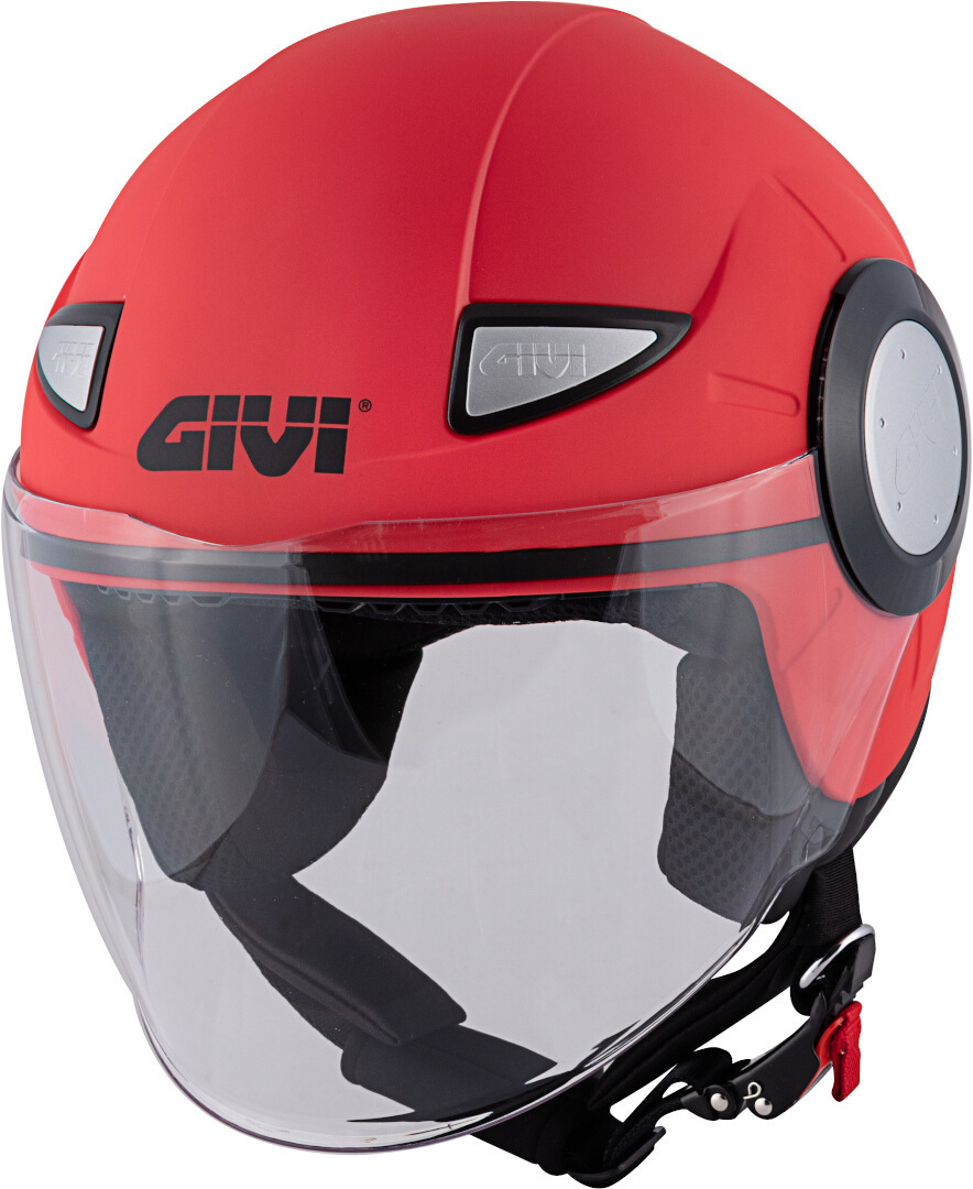 GIVI Junior 5 Solid Color Youth Jet Helmet, red, Size L, red, Size L
