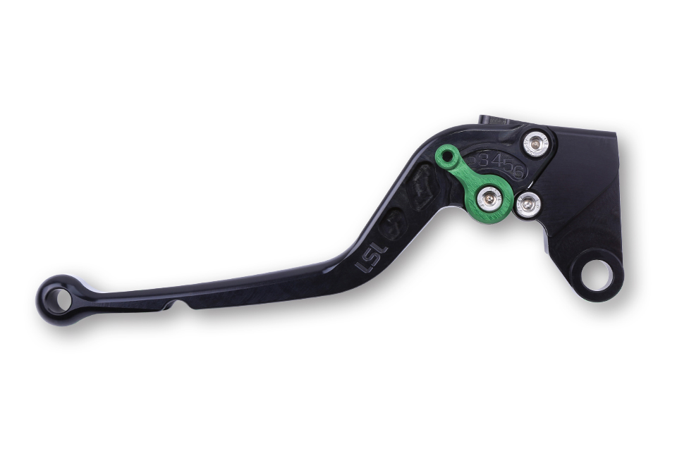 LSL Clutch lever Classic L09R, black/green, long, green