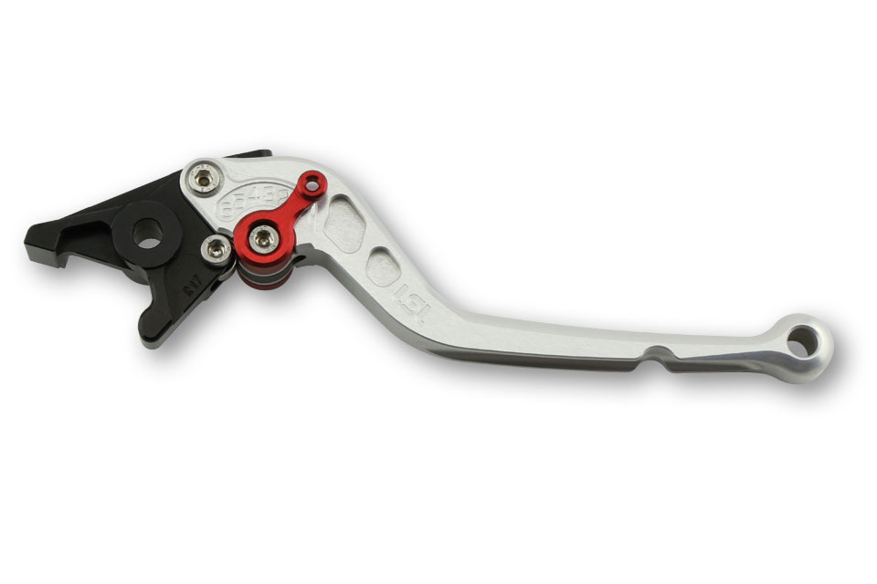 LSL Clutch lever Classic L26, silver/red, long, red