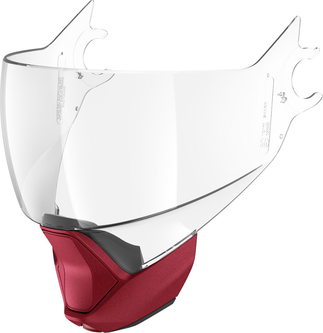 Shark Evojet Visor Chin Curtain Set, red-clear, red-clear, Size One Size