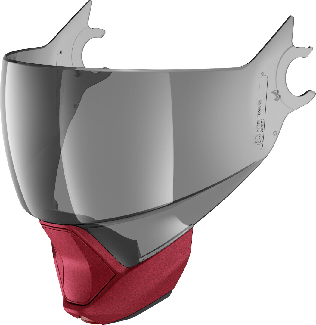 Shark Evojet Visor Chin Curtain Set, grey-red, grey-red, Size One Size