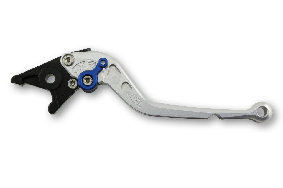 LSL Clutch lever Classic L35R, silver/blue, long, blue