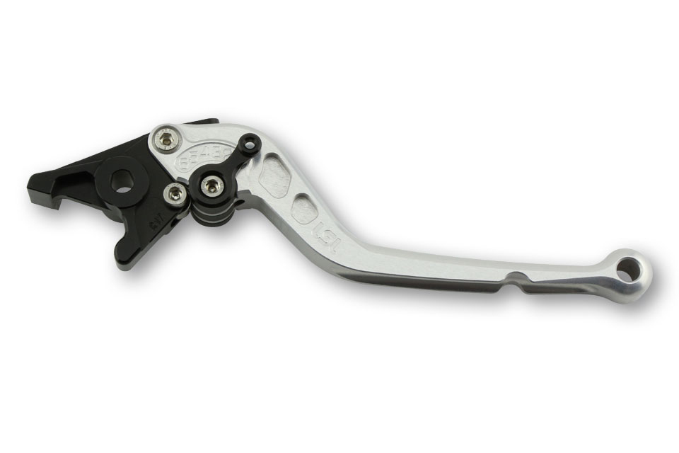 LSL Clutch lever Classic L35R, silver/black, long, black