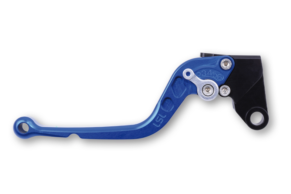 LSL Clutch lever Classic L45R, blue/silver, long, silver
