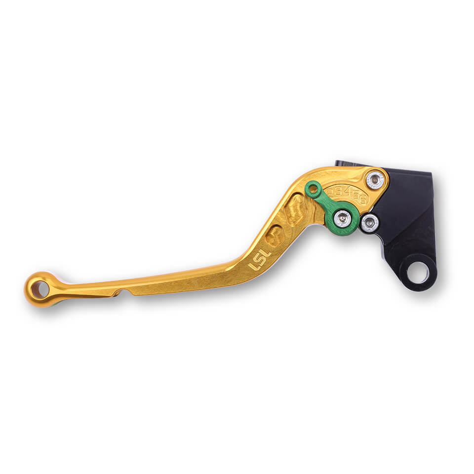 LSL Clutch lever Classic L58R, gold/green, long, green