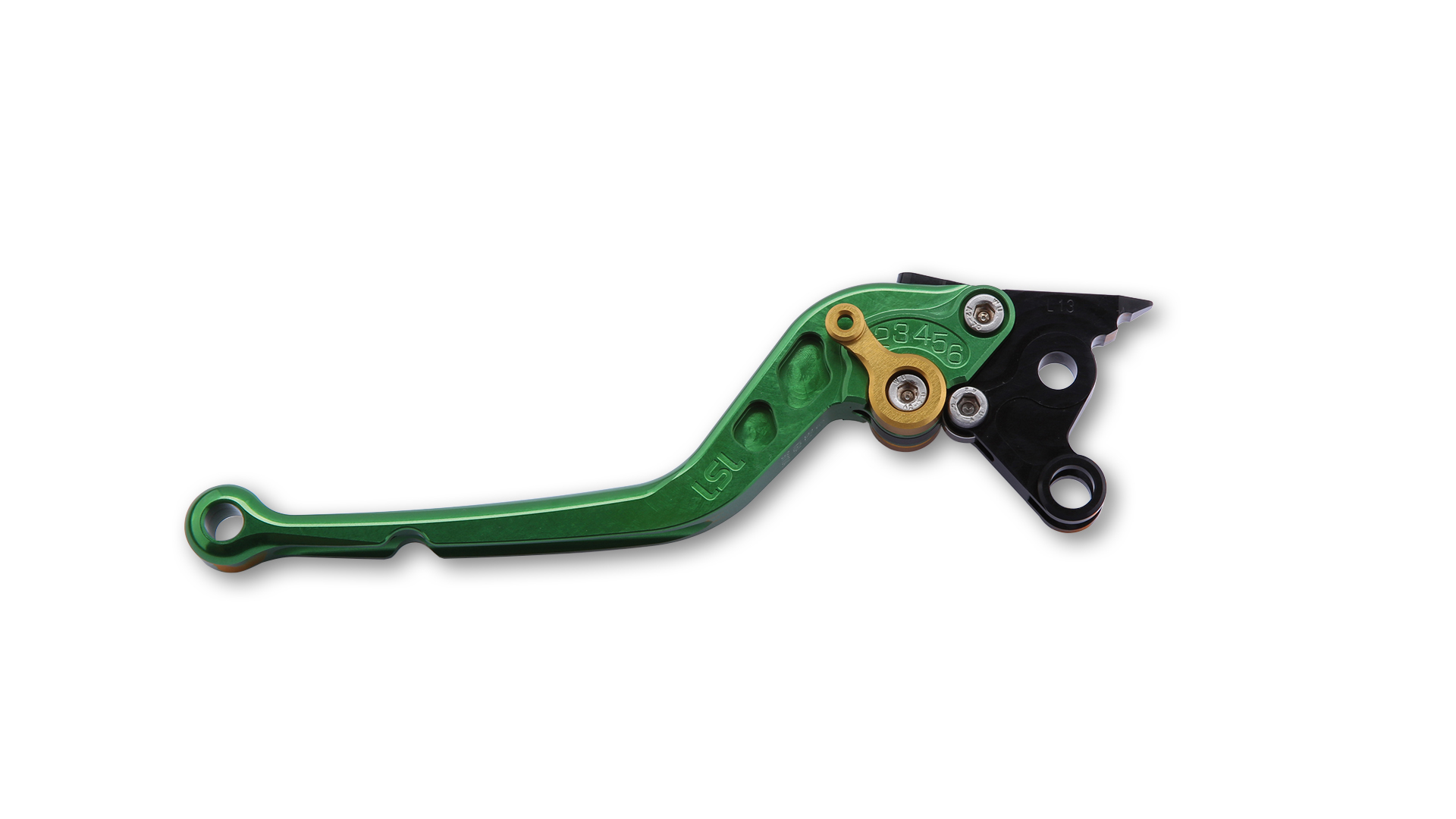 LSL Clutch lever Classic L66R, green/gold, long, gold