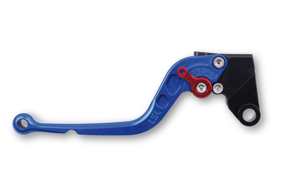 LSL Clutch lever Classic L69R, blue/red, long, red
