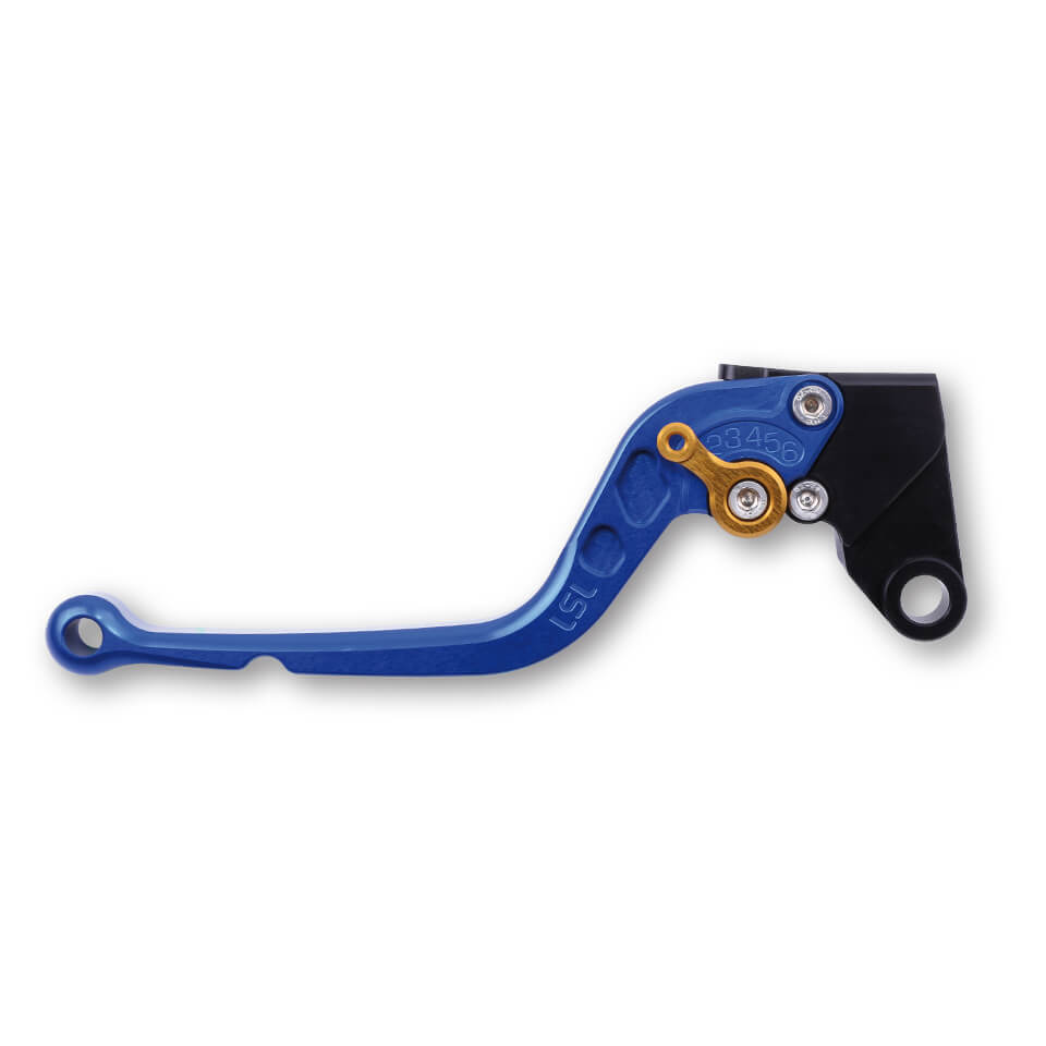 LSL Clutch lever Classic L71R, blue/gold, long, gold
