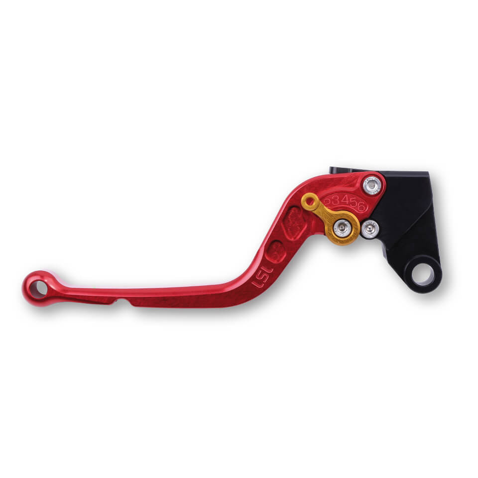 LSL Clutch lever Classic L71R, red/gold, long, gold