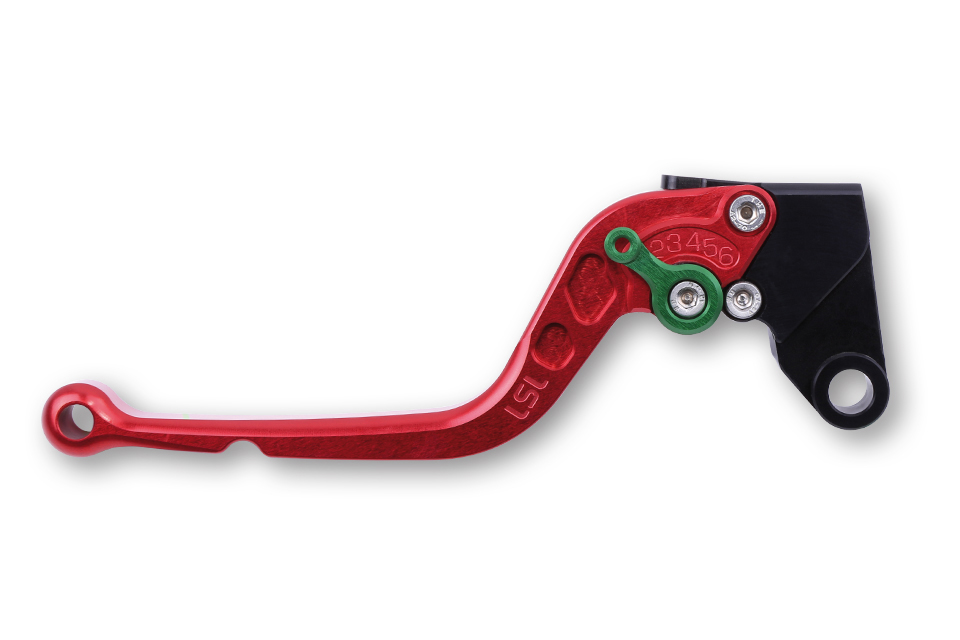 LSL Brake lever Classic R14, red/green, long, green