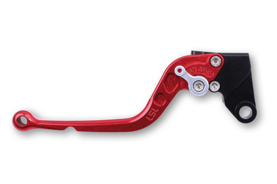 LSL Brake lever Classic R14, red/silver, long, silver